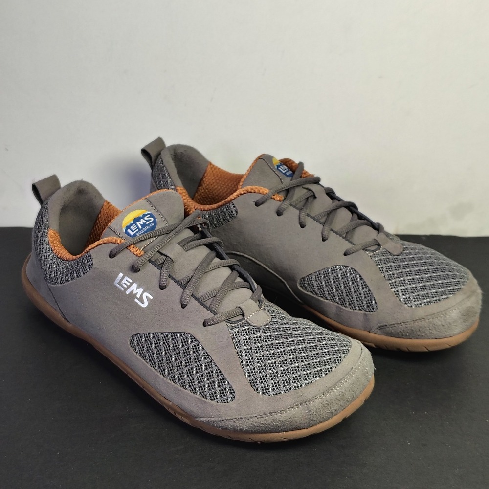 Lems Mens Primal 2 Size 11 Slate Gray Minimalist Zero Drop Barefoot Walking Shoe